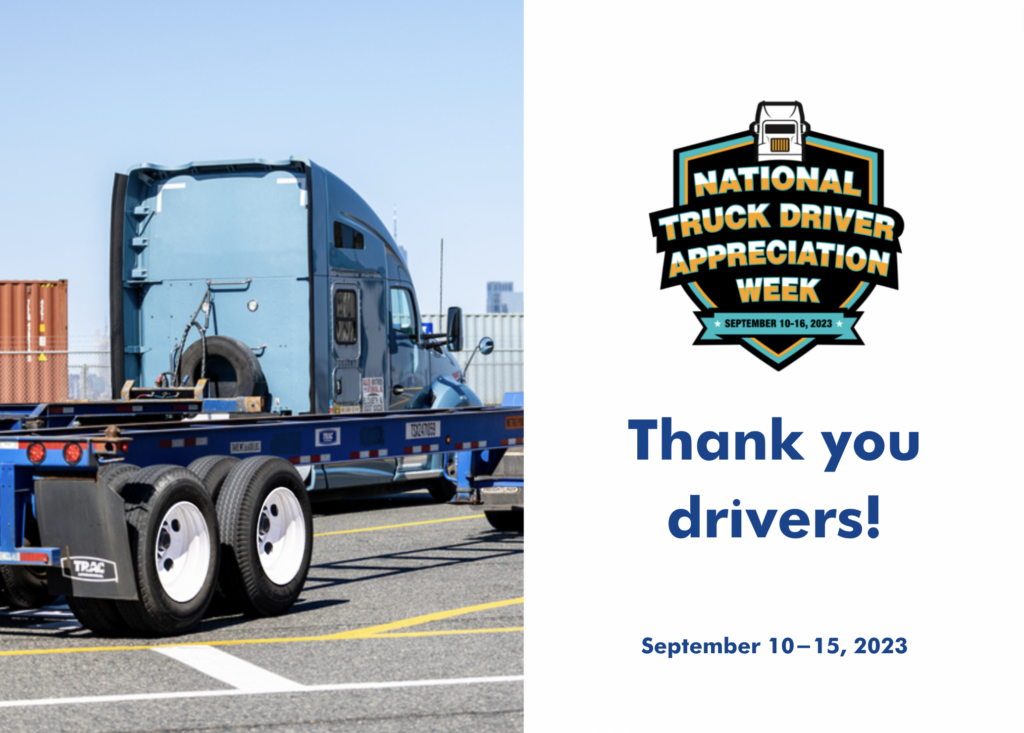 Join Trac In Celebrating National Truck Driver Appreciation Week